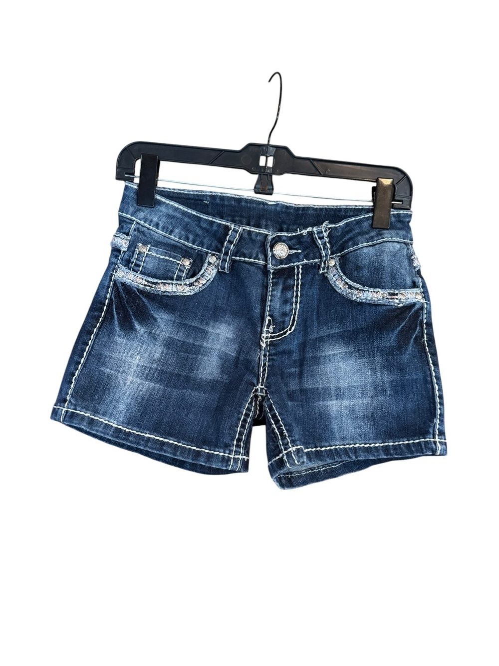 Women’s Dark Blue Denim Shorts - Classic Casual